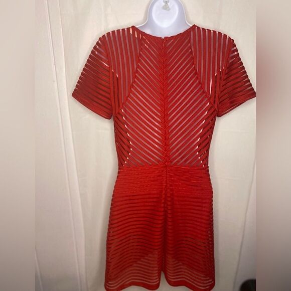 Red Bandage Bodycon see-through Dress - Picture 4 of 7